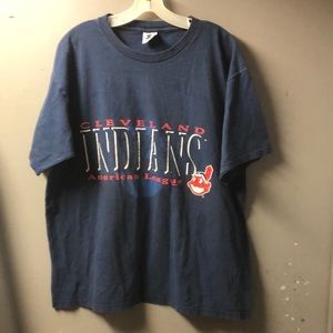 Vintage Cleveland Indians Starter T shirt, Sz L, Hidden Cheif Wahoo,